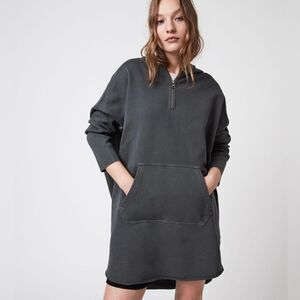 AllSaints Hoodie Dress - Green - size XS